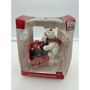 Trevco Christmas Ornament Coca-Cola Polar Bear with Six Pack Coke Bottles